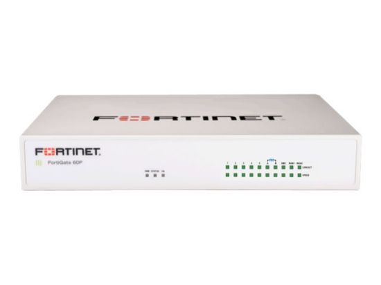 Bilde av Fortinet FortiGate 60F - Sikkerhetsapparat - med 1-års 24x7 FortiCare and FortiGuard Unified (UTM) Protection - 10 GigE - skrivebord