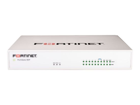 Bilde av Fortinet FortiGate 61F - Sikkerhetsapparat - med 1-års FortiCare 24X7 Comprehensive Support + 1-års FortiGuard - GigE - skrivebord