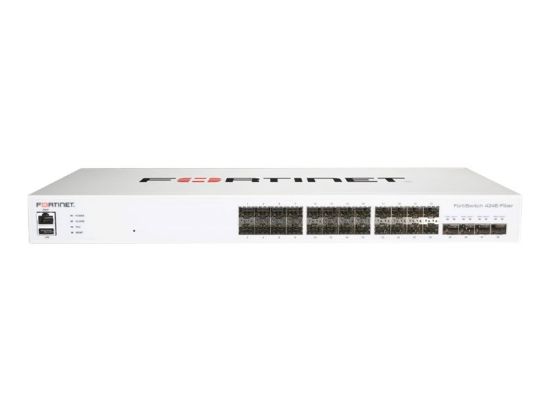 Bilde av Fortinet FortiSwitch 424e - Switch - L3 - Styrt - 24 x 10/100/1000 / SFP + 4 x 1 Gigabit / 10 Gigabit SFP+ - rackmonterbar