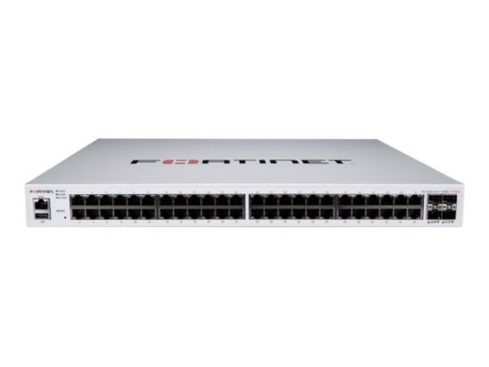 Bilde av Fortinet FortiSwitch 448E-FPOE - Switch - L3 - Styrt - 48 x 10/100/1000 (PoE+) + 4 x 10 Gigabit SFP+ - rackmonterbar - PoE+ (772 W)