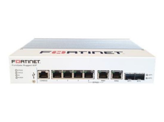 Bilde av Fortinet FortiGate Rugged 60F - Sikkerhetsapparat - med 1 year 24x7 FortiCare Support + 1 year FortiGuard Unified Threat Protection (UTP) - GigE - DC-strøm - desktop / wall / DIN rail mountable