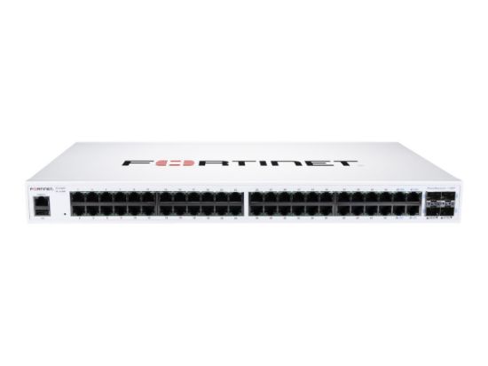 Bilde av Fortinet FortiSwitch 148F - Switch - Styrt - 48 x 10/100/1000 + 4 x 10 Gigabit SFP+ - luftflyt fra side til bakside - rackmonterbar