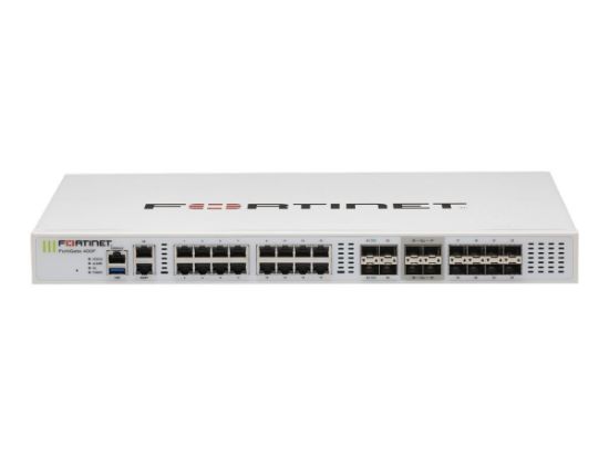 Bilde av Fortinet FortiGate 400F - Sikkerhetsapparat - med 3 years 24x7 FortiCare Support + 3 years FortiGuard Unified Threat Protection (UTP) - 10 GigE - front og side til bakside - 1U - rackmonterbar - for P/N: FN-TRAN-GC, FN-TRAN-LX, FN-TRAN-SFP+ER, FN-TRAN-SFP+LR, FN-TRAN-SX, SP-FG400F-PS