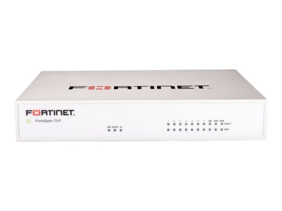 Bilde av Fortinet FortiGate 70F - Sikkerhetsapparat - med 3 years 24x7 FortiCare Support + 3 years FortiGuard Unified Threat Protection (UTP) - 10 GigE - skrivebord