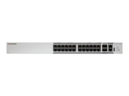 Bilde av Fortinet FortiSwitch T1024E - Switch - Styrt - 24 x 1/2.5/5/10GBase-T + 2 x 100 Gigabit QSFP28 - front til bakside-luftflyt - rackmonterbar