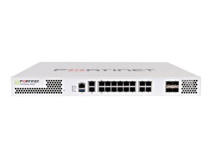 Bilde av FortiGate-200E-LENC 18 x GE RJ45 (including 2 x WAN ports, 1 x MGMT port, 1 X HA port, 14 x switch ports), 4 x GE SFP slots. SPU NP6Lite and CP9 hardware accelerated