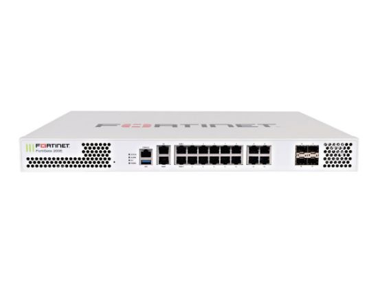 Bilde av FortiGate-200E-LENC 18 x GE RJ45 (including 2 x WAN ports, 1 x MGMT port, 1 X HA port, 14 x switch ports), 4 x GE SFP slots. SPU NP6Lite and CP9 hardware accelerated