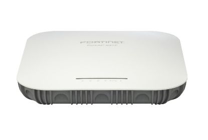 Bilde av FortiAP-831F Indoor Wireless AP - Tri radio (802.11 b/g/n/ax 4x4 MU-MIMO, 802.11 a/n/ac/ax 8x8 MU-MIMO and 1x 802.11 a/b/g/n/ac Wave 2, 2x2 ), internal antennas, 1x 100/1000/2500/5000 Base-T RJ45, 1x 10/100/1000 Base-T RJ45, BT / BLE, Console Port (RJ45). Ceiling/wall mount kit included.For power order: 802.3at PoE injector GPI-130 or AC adapter SP-FAP400-PA Region Code I