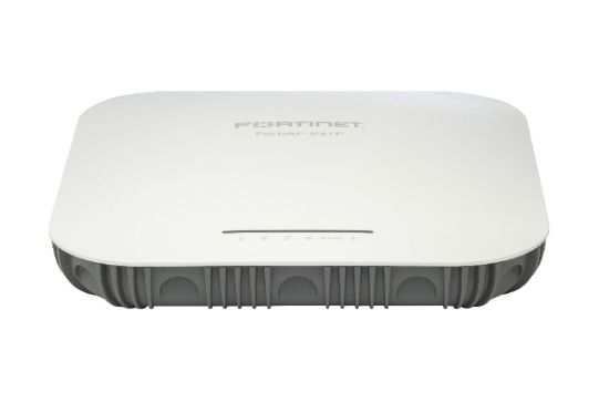 Bilde av FortiAP-831F Indoor Wireless AP - Tri radio (802.11 b/g/n/ax 4x4 MU-MIMO, 802.11 a/n/ac/ax 8x8 MU-MIMO and 1x 802.11 a/b/g/n/ac Wave 2, 2x2 ), internal antennas, 1x 100/1000/2500/5000 Base-T RJ45, 1x 10/100/1000 Base-T RJ45, BT / BLE, Console Port (RJ45). Ceiling/wall mount kit included.For power order: 802.3at PoE injector GPI-130 or AC adapter SP-FAP400-PA Region Code S