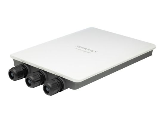 Bilde av FortiAP-U234F Outdoor Universal AP - Tri radio (1x 2.4GHz/5GHz 2x2 Wi-Fi 6, 1x 5GHz 2x2 Wi-Fi 6, 1x 2.4GHz/5GHz 2x2 Wi-Fi 5), internal antennas, 2x 10/100/1000 RJ45, IoT Enabled (BT/BLE), 1x RS-232 RJ45 Serial Port. Pole/wall mount kit and PoE injector included. Region Code A
