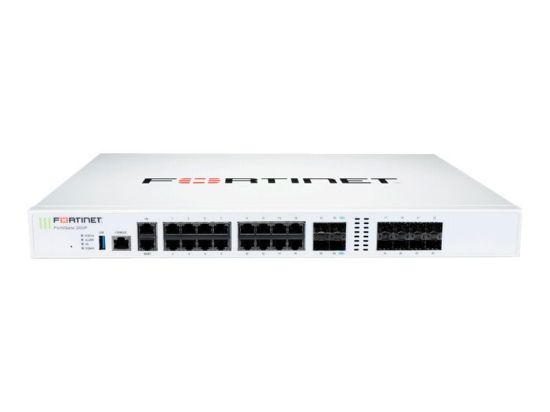 Bilde av FortiGate-201F-LENC 18 x GE RJ45 (including 1 x MGMT port, 1 X HA port, 16 x switch ports), 8 x GE SFP slots, 4 x 10GE SFP+ slots, NP6XLite and CP9 hardware accelerated, 480GB onboard SSD storage.