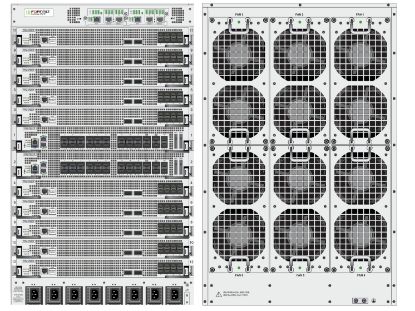 Bilde av FortiGate-7121F-DC-Chassis FG-7121F chassis with 2x system management module, 8x DC PSU and 6x FAN module, 8x DC input cable.