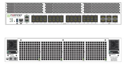 Bilde av FortiGate-3500F-LENC 6x 100GE/ 40GE QSFP28 slots and 32x 25GE/ 10GE SFP28 slots, 2x 10GE RJ45 Management Ports, SPU NP7 and CP9 hardware accelerated, and 2 AC power supplies