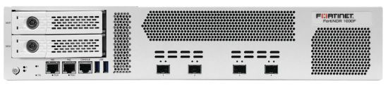 Bilde av FortiNDR-1000F Hardware plus 5 Year FortiNDR-1000F Hardware plus FortiCare Premium, with NDR and ANN engine updates & baseline. FortiNDR-1000F appliance for Network Anomalies and 0day/Malware Detection, based on Artificial Neural Network (ANN) technology. 4 x 10GbE SFP+, 2 x 10Gb GE Copper (supports 10/1000/10000 without transceivers), 2x 1 Gigabit Ethernet connection (management). Netflow & OT Se