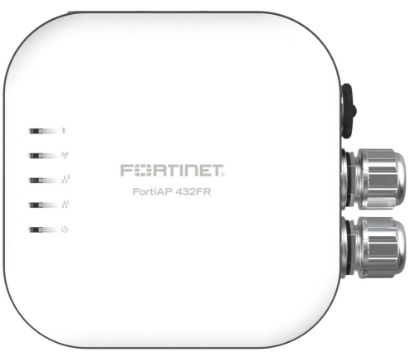 Bilde av FortiAP-432FR UL Class 1, Division 2 .Outdoor Wireless FortiAP - Tri radio (1x 802.11b/g/n/ax 4x4 radio, 1 x 802.11a/n/ac/ax 4x4 Radio and 1x 802.11 a/b/g/n/ac Wave 2, 2x2), 1x 10/100/1000/2500 Base-T RJ45, 1x 10/100/1000 Base-T RJ45, BT/BLE + Zigbee,  Console Port (RJ45). External Dual Band N-Type Omni Directional antennas, Integrated mounting bracket for Antenna included + Wall/Pole Mount mounti