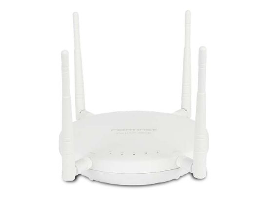 Bilde av FortiAP-223E Indoor Wireless  AP - Dual radio (802.11 b/g/n and 802.11 a/n/ac Wave 2, 2x2 MU-MIMO), external antennas included, 1 x 10/100/1000 RJ45 port, BT / BLE. Ceiling/wall mount kit included.For power order: 802.3af PoE injector GPI-115 or AC adapter SP-FAP200-PA. Region Code C