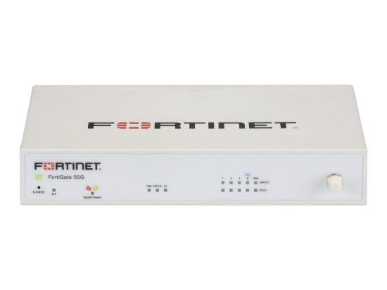 Bilde av Fortinet FortiWiFi 50G - Sikkerhetsapparat - 5 porter - 1GbE - Wi-Fi 6 - Bluetooth - 2.4 GHz, 5 GHz - skystyring - skrivebord