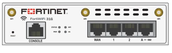 Bilde av Fortinet FortiWiFi 31G - Sikkerhetsapparat - med 5 års FortiCare Premium Support + 5 års FortiGuard Unified Threat Protection (UTP) - 4 porter - 1GbE - Wi-Fi 6 - 2.4 GHz, 5 GHz - skystyring - skrivebord