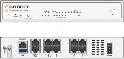 Bilde av Fortinet FortiGate 70G-POE - Sikkerhetsapparat - med 3 års FortiCare Premium Support + 3 års FortiGuard Unified Threat Protection (UTP) - 1GbE - skrivebord