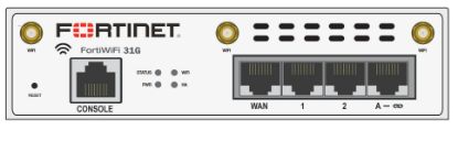 Bilde av Fortinet FortiWiFi 31G - Sikkerhetsapparat - med 1 års FortiCare Premium Support + 1 års FortiGuard Unified Threat Protection (UTP) - 4 porter - 1GbE - Wi-Fi 6 - 2.4 GHz, 5 GHz - skystyring - skrivebord