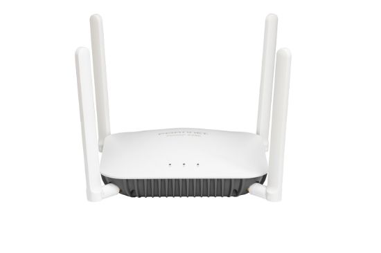 Bilde av FortiAP-233G Indoor Wireless AP - Tri radio (Wi-Fi-6E IEEE 802.11ax Tri-band 2.4/5/6GHz and dual 5G operation 2+2+2 2 streams 3 radios) [Note:  6GHz band not available in all regulatory domains], external antennas, 1x10/100/1000 RJ45 , 1x 100/1000/2500 Base-T RJ45, BT/BLE, 1x Type A USB, Console Port (RJ45). Ceiling/wall mount kit included. For power order: 802.3at PoE injector GPI-130 or AC adapt